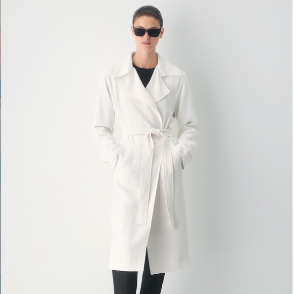 FRNCH White Trench Coat - Picture 2 of 7
